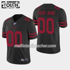 Maillot San Francisco 49ers Custom Nike Noir 100th - Enfant